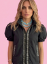 Chanellina jacket - giacchina camicia nera antivento con passamaneria