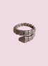 WHITE SNAKE ring in rhodium-plated 925 silver with cubic zirconia