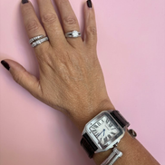 WHITE SNAKE ring in rhodium-plated 925 silver with cubic zirconia