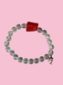Bracciale Bisette - MEDITERRANEA  cristallo di rocca con corallo bamboo e delfino  argento 925