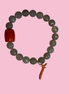 Bracciale Bisette - MEDITERRANEA  labradorite con corallo bamboo e rametto corallo charm