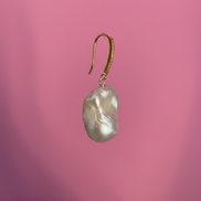 Orecchini argento 925 rodio con perle grandissime barocche