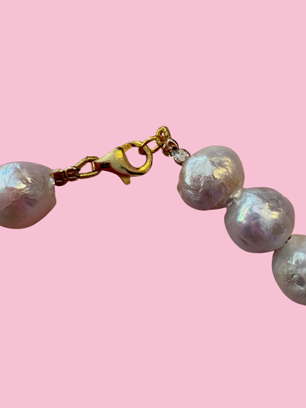 Collana MADEMOISELLE  perle coltivate mm 10 con charm verde