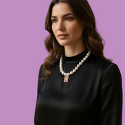 Collana MADEMOISELLE  perle coltivate mm 10 con charm