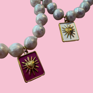 Collana MADEMOISELLE  perle coltivate mm 10 con charm