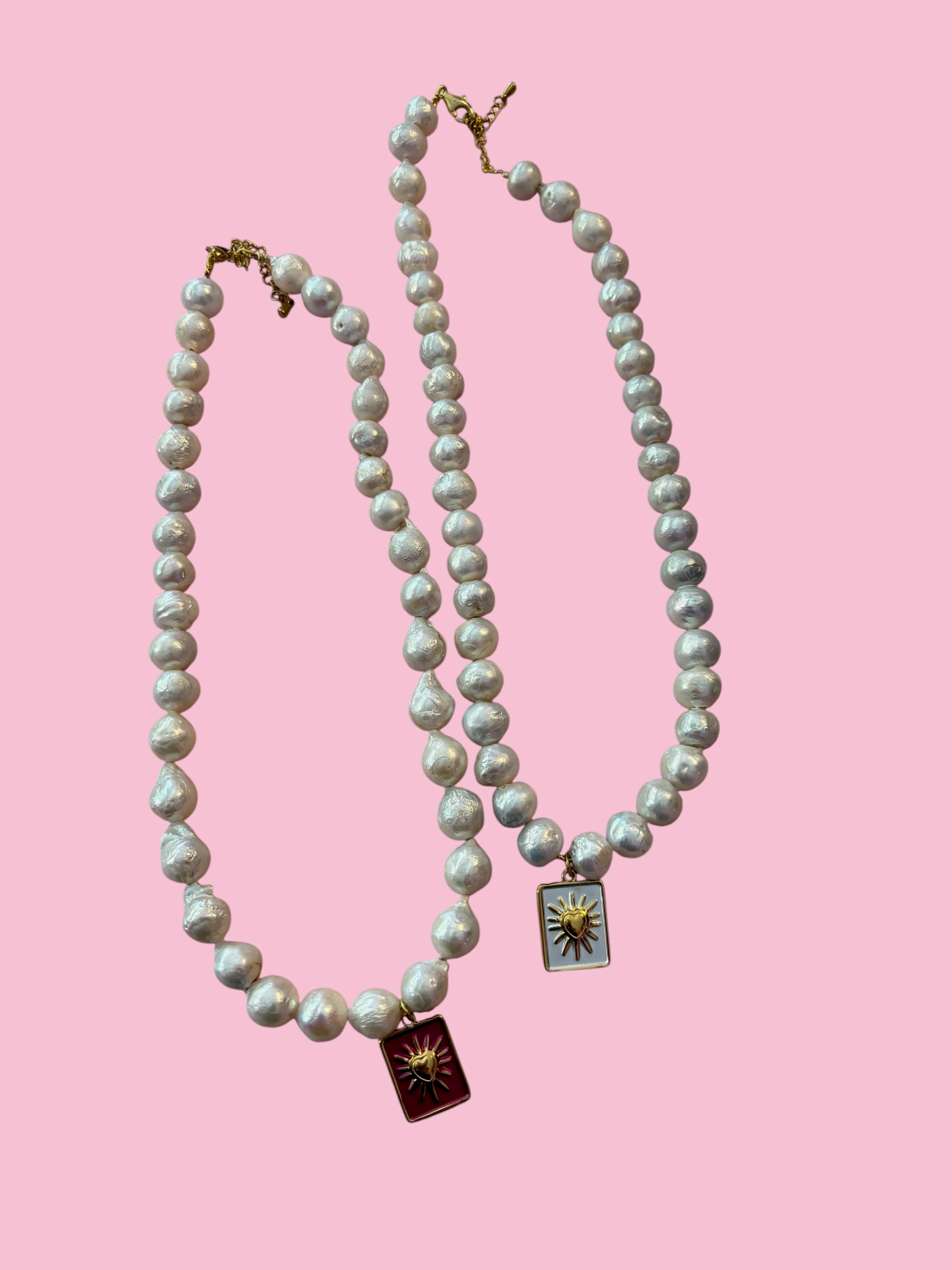 Collana MADEMOISELLE  perle coltivate mm 10 con charm