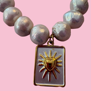 Collana MADEMOISELLE  perle coltivate mm 10 con charm