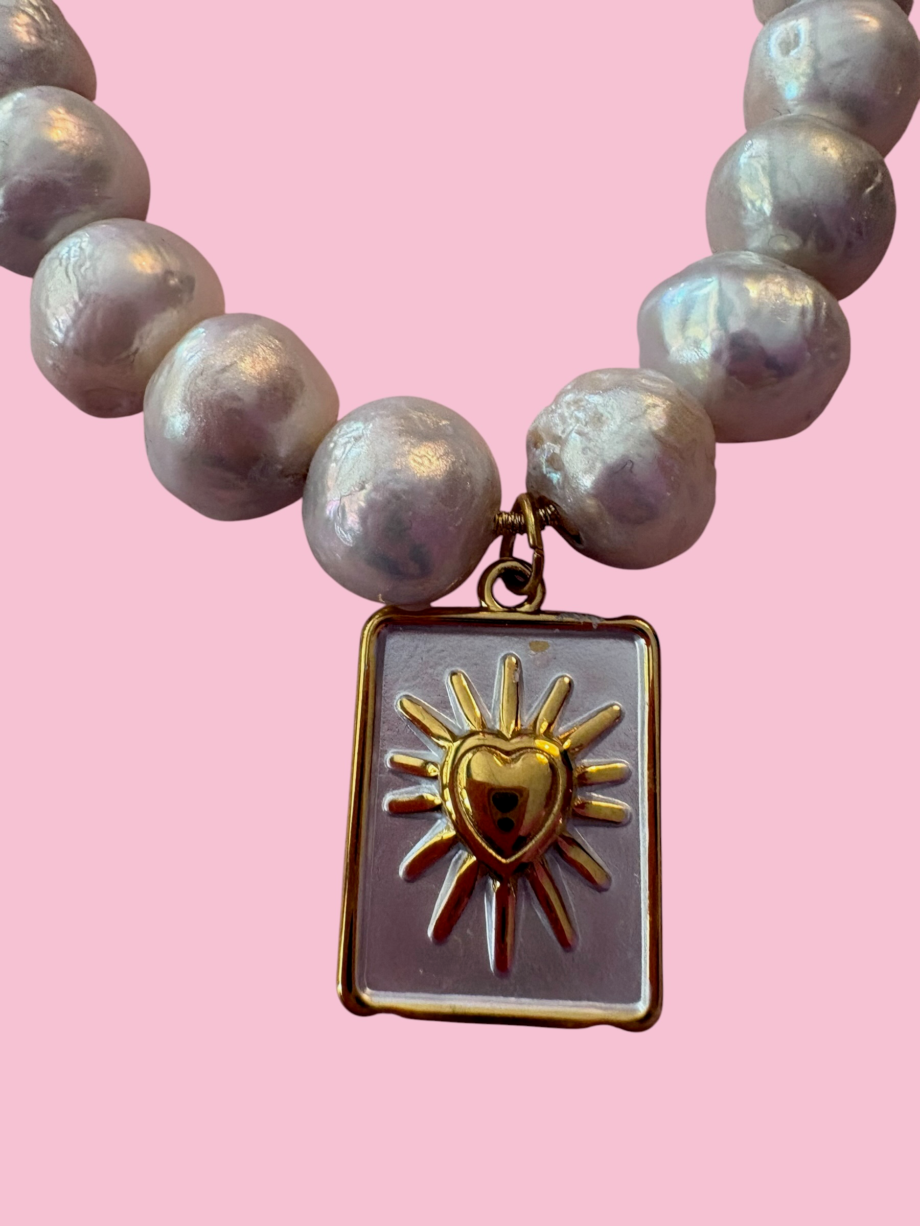 Collana MADEMOISELLE  perle coltivate mm 10 con charm