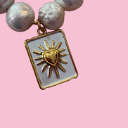 Collana MADEMOISELLE  perle coltivate mm 10 con charm