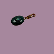 CHARM  JAIPUR - giada e attacco scatto argento 925