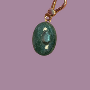 CHARM  JAIPUR - giada e attacco scatto argento 925