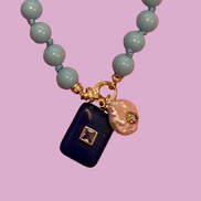 Collana - OCEANO turchese mm 8 e argento 925