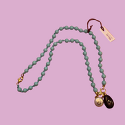 Collana OCEANO - Turchese  mm 6 con 2 chiusure gioiello argento