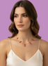 Collezione Mediterranea - Collana argento 925 con  7 rametti corallo rosso naturale