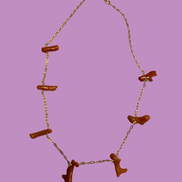 Collezione Mediterranea - Collana argento 925 con  7 rametti corallo rosso naturale