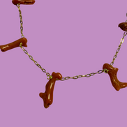 Collezione Mediterranea - Collana argento 925 con  7 rametti corallo rosso naturale