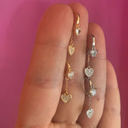 orecchini cuori pendenti