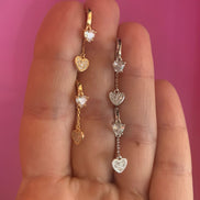 orecchini cuori pendenti