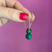 ICONICI – giada verde -argento 925 rosé  ago lungo