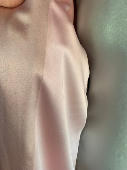 LUCE - Spolverino in 100% seta - rosa con fantasia cachemire sul retro
