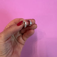 Orecchini Bamboo con zirconi