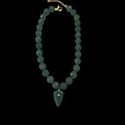 Collana JAIPUR - Avventurina verde e pendente cuore