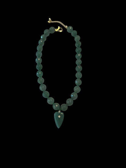 Collana JAIPUR - Avventurina verde e pendente cuore