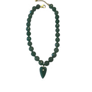 Collana JAIPUR - Avventurina verde e pendente cuore