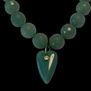 Collana JAIPUR - Avventurina verde e pendente cuore