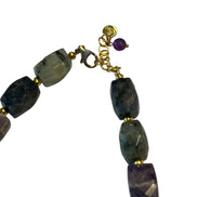 Collana JAIPUR - gemme colorate  e pendente prenite