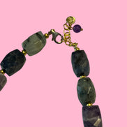 Collana JAIPUR - gemme colorate  e pendente prenite