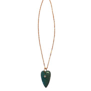 Collana JAIPUR - Catena argento    925 e pendente    cuore avventurina verde