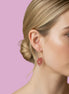 Orecchini  Collezione JAIPUR-  cuore quarzo fragola argento 925