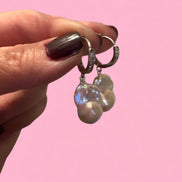 Orecchini anelle argento 925 con perle barocche