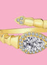 Anello Snake in Argento 925 e Moissanite Taglio Pera (1ct) regolabile