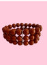 Bracciale Bisette - MEDITERRANEA 3 file corallo rosso con barrette argento 925 rodiato  e zirconi