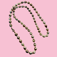 JAIPUR  - Collana sautoir perle barocche e argento 925 doppio moschettone e charms