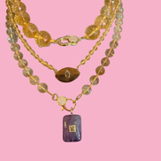 Collana JAIPUR - Quarzo citrino argento 925