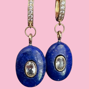 Orecchini  Collezione JAIPUR- lapislazzuli con topazio incastonato