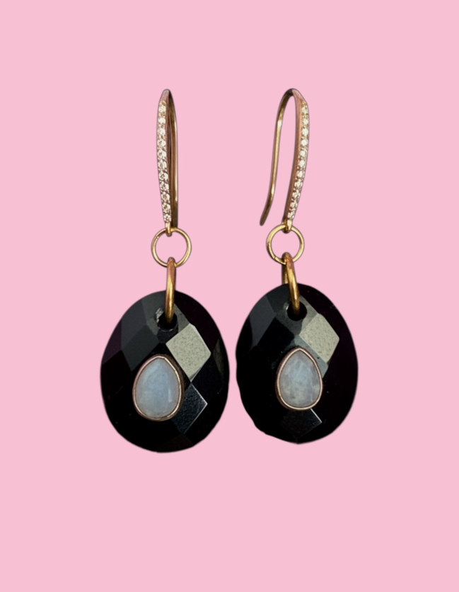 Orecchini  Collezione JAIPUR- onice e labradorite incastonata