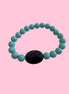 Bracciale Bisette - OCEANO turchese  con ametista ovale