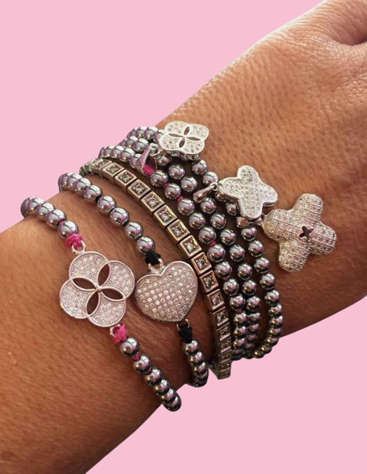 Bracciale PARIS  - argento 925 zirconi ematite