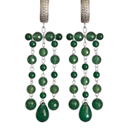Chandelier - Orecchini con cascata di agata verde
