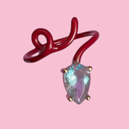 Anello RAMO pop -  argento smalto color con zircone