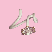 Anello RAMO pop -  argento smalto color con zircone