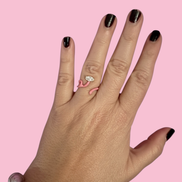 Anello RAMO pop -  argento smalto color con zircone