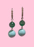 Orecchini  - ICONICI OCEANO turchese con agata verde e argento 925