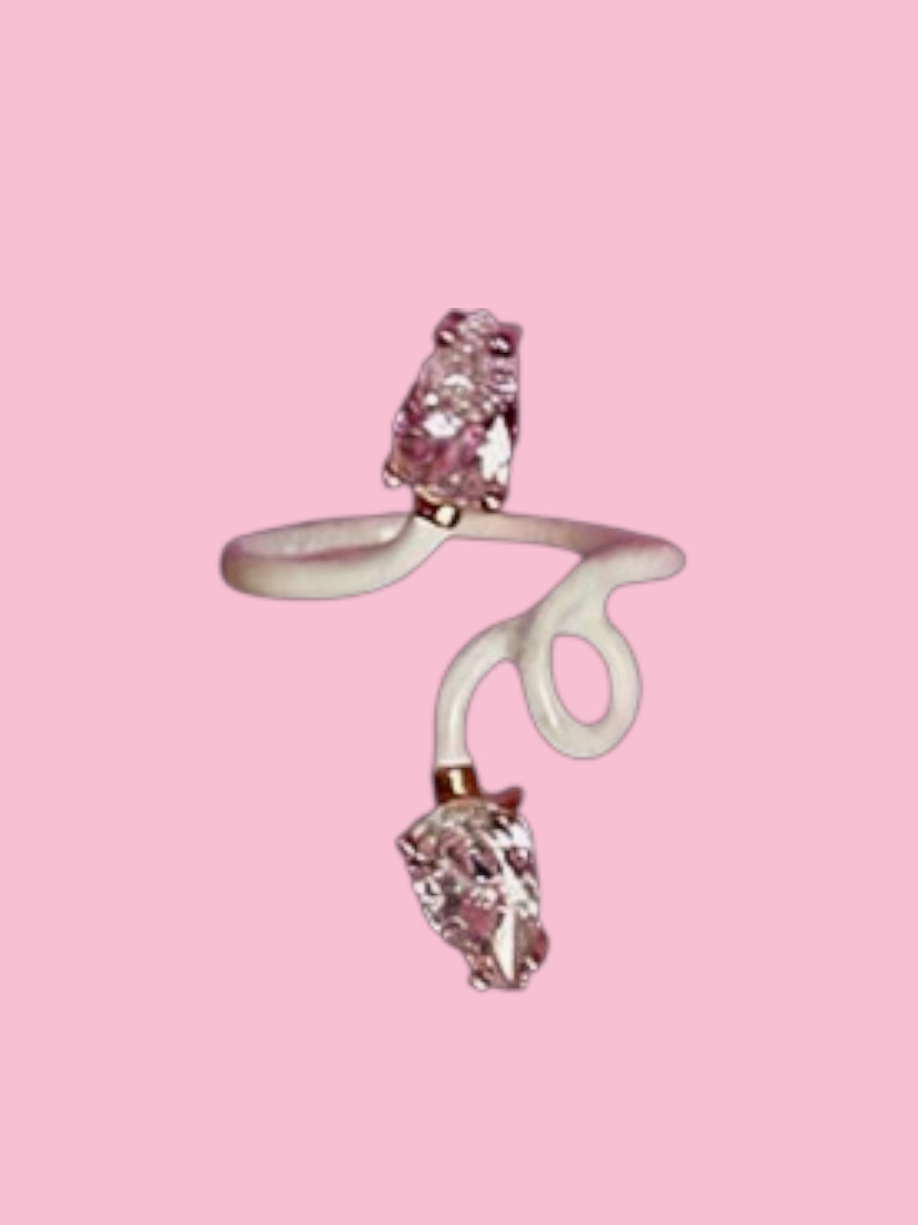 Anello RAMO pop -  argento smalto color con 2  zirconi
