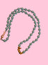 Collana OCEANO - Turchese  mm 6 con 2 chiusure gioiello argento