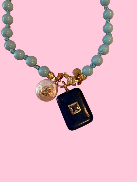 CHARMS  ciondolo  - JAIPUR lapislazzuli con citrino
